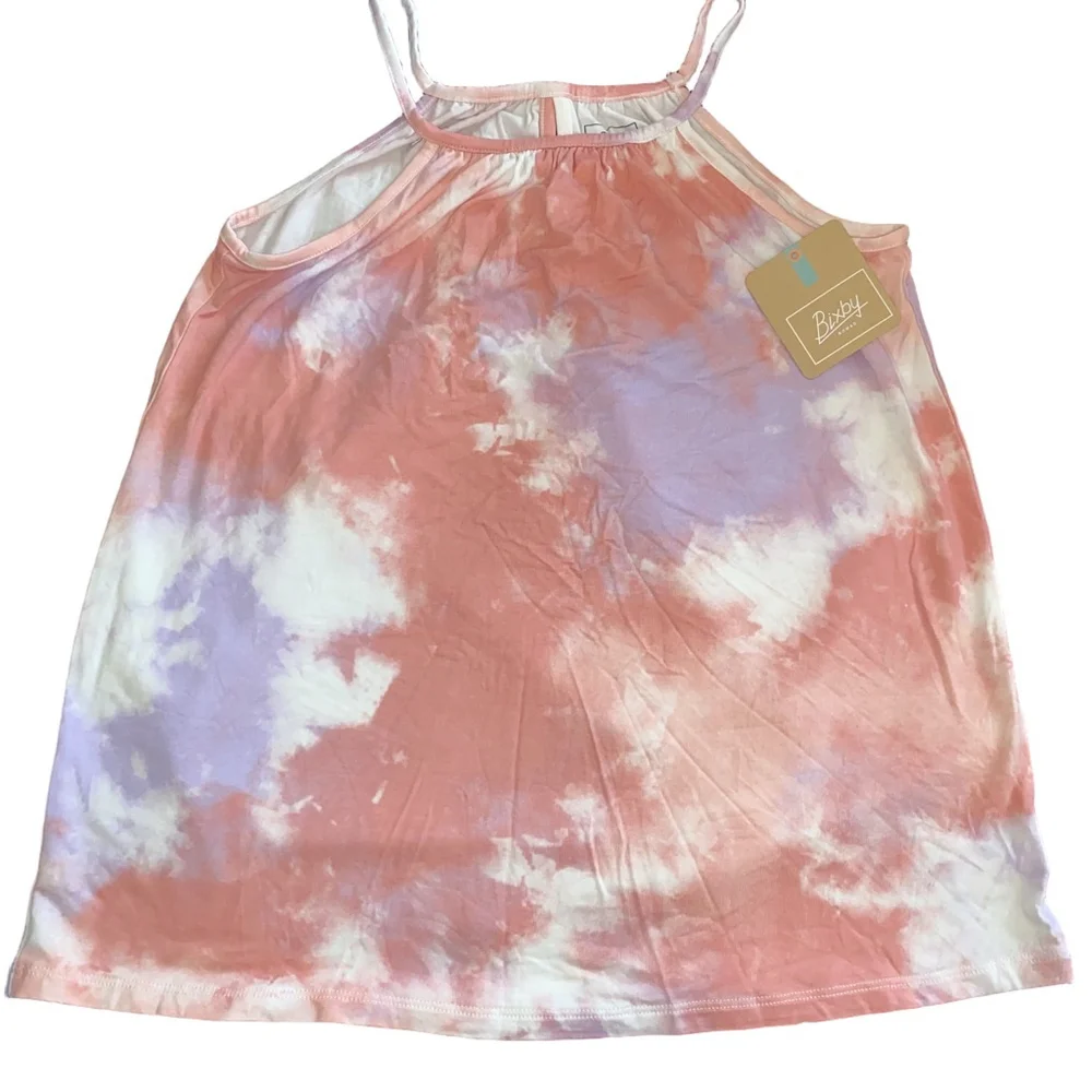 Girls Bixby Nomad Tank Top XL Pink Purple Tie Dye